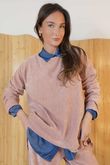 Drift Stretch Velour Top Rose